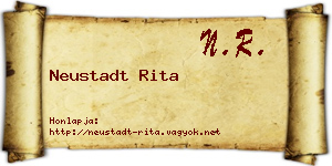 Neustadt Rita névjegykártya